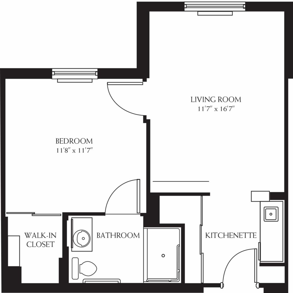 image of Periwinkle One Bedroom Deluxe layout at Tequesta Terrace